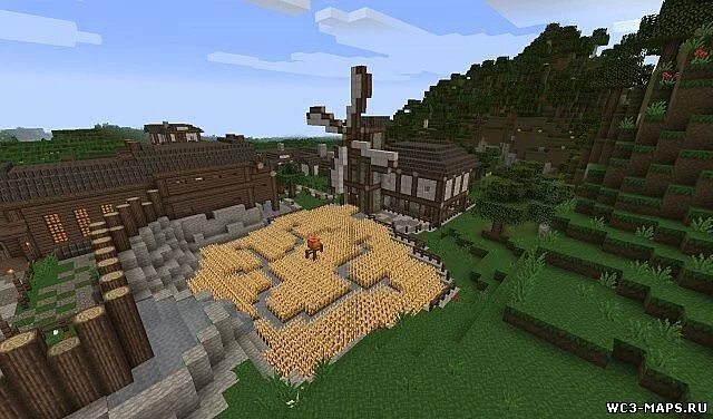 7. 2. 7. деревня в майнкрафте карта. 1 minecraft village.