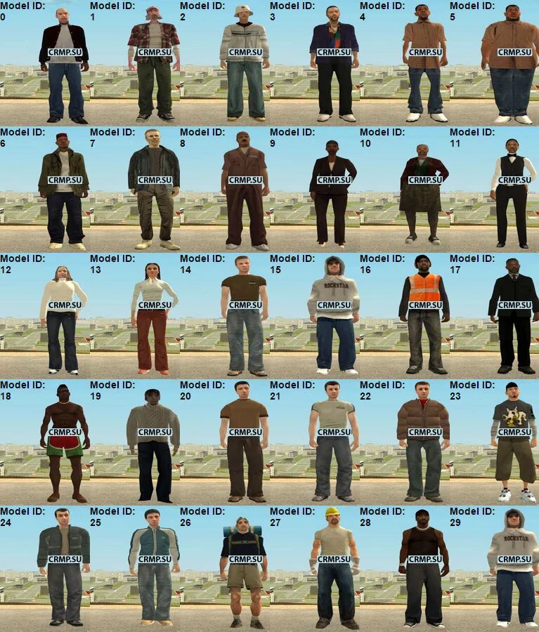 Скины самп айди. Айди скинов самп. gta sa айди скинов. ид скинов в крмп 0.3е. ид женских скинов в гта самп.