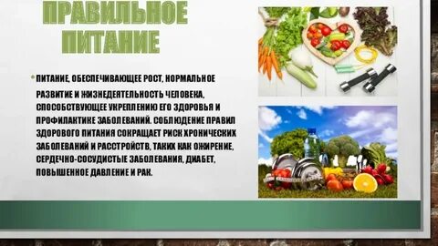 Доклад по обж питание