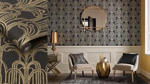 Grey Art Deco Wallpapers. 