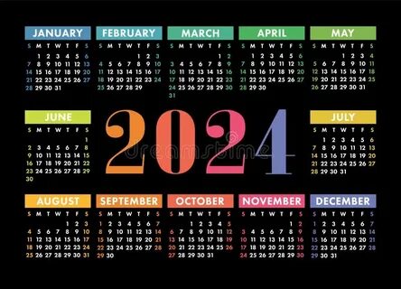 Английский календарь 2024