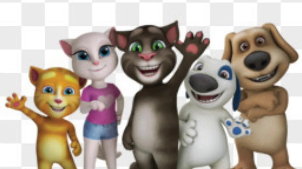 Как в том друзья получить всех. Talking tom и его друзья. talking tom friends анджела.