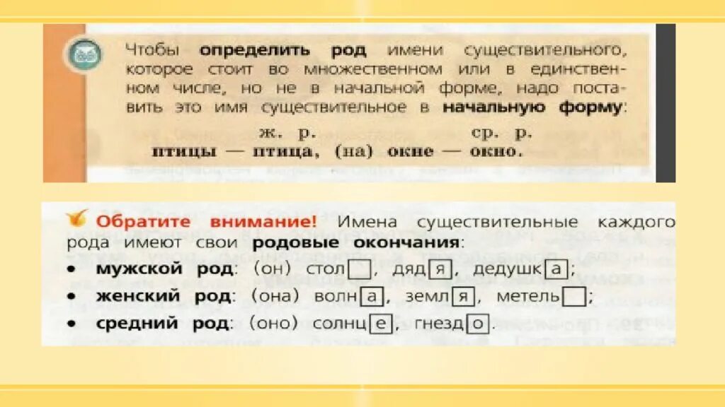 Какого рода имена существительные с окончанием. Род имен существительных. Определение рода имен. Род имени существительного памятка. Памятка род имен существительных.