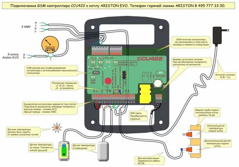 Gsm модуль инструкция. Ariston GSM термостат-контроллер ccu422. Ccu422 GSM антенна. GSM контроллер ccu825 схема. CCU 422 датчик движения.