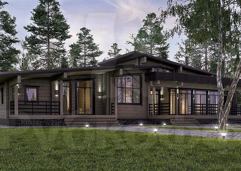 Одноэтажное шале планировка с террасой Проект дома шале из клееного бруса House styles, Outdoor structures, Gazebo