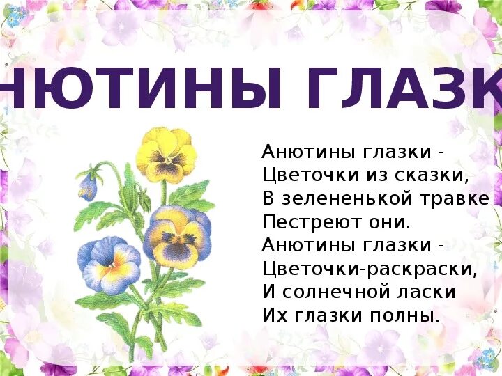 Анютины глазки стихи. Стихи про цветы для детей. Цветы картинки со стихами. Стихи о цветах для детей. Детские стихи про цветы.