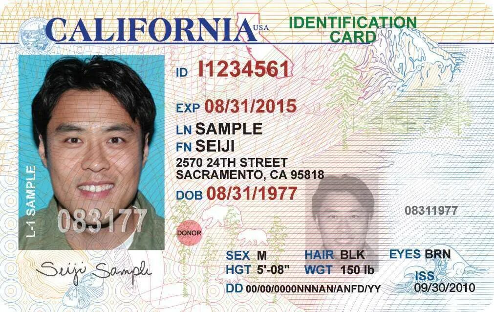 License us. Американский ID Card. ID карта USA.