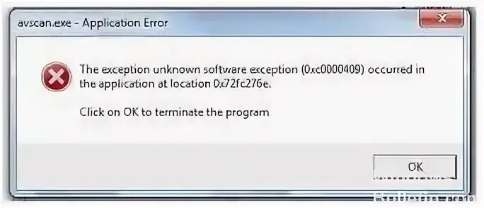 Ошибка исключена. Исключение unknown software exception 0x40000015. код исключения 0xc4001000a. ошибка код исключения 0xc000006d9. error 409.