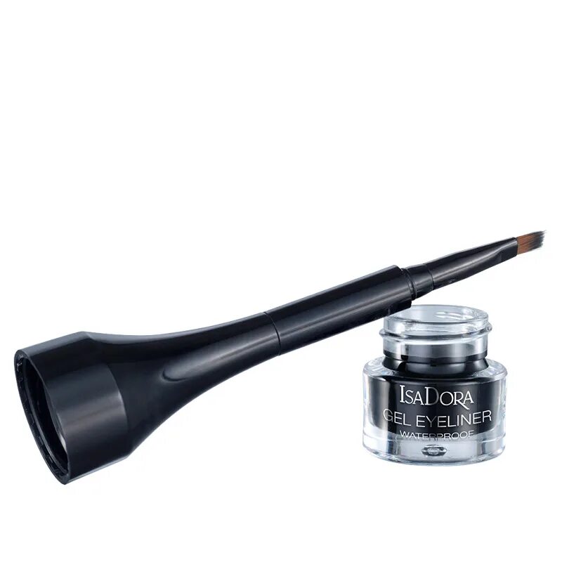 Gel eyeliner. Подводка Isadora. Eyeliner Gel Waterproof 01. Подводка жидкая гелевая. Подводка для глаз matcher.