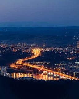 Красноярске в вечернее время