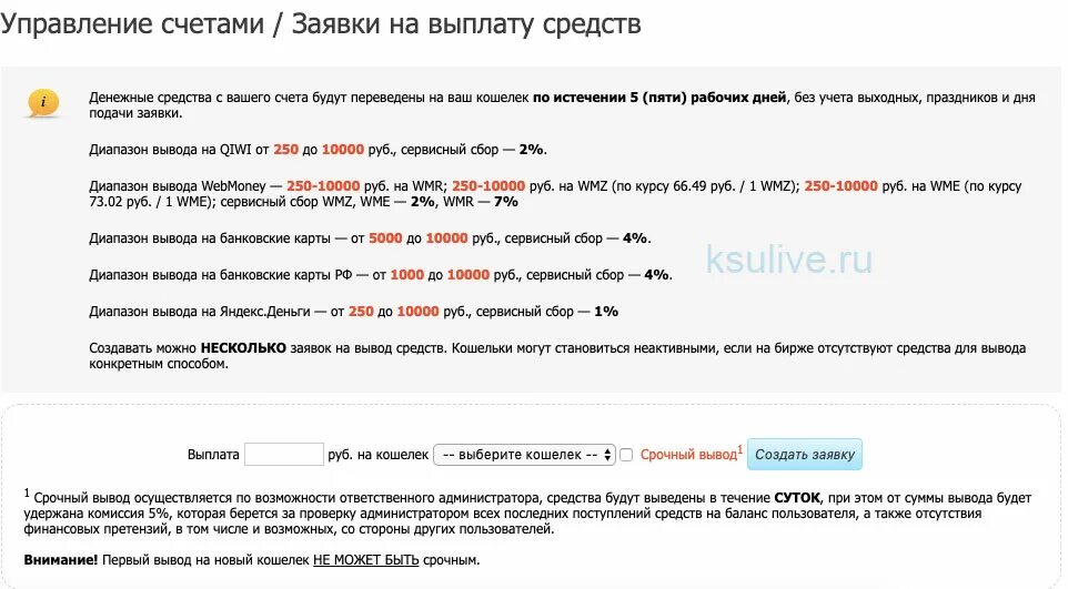 Что значит деньги можно вывести на сайте