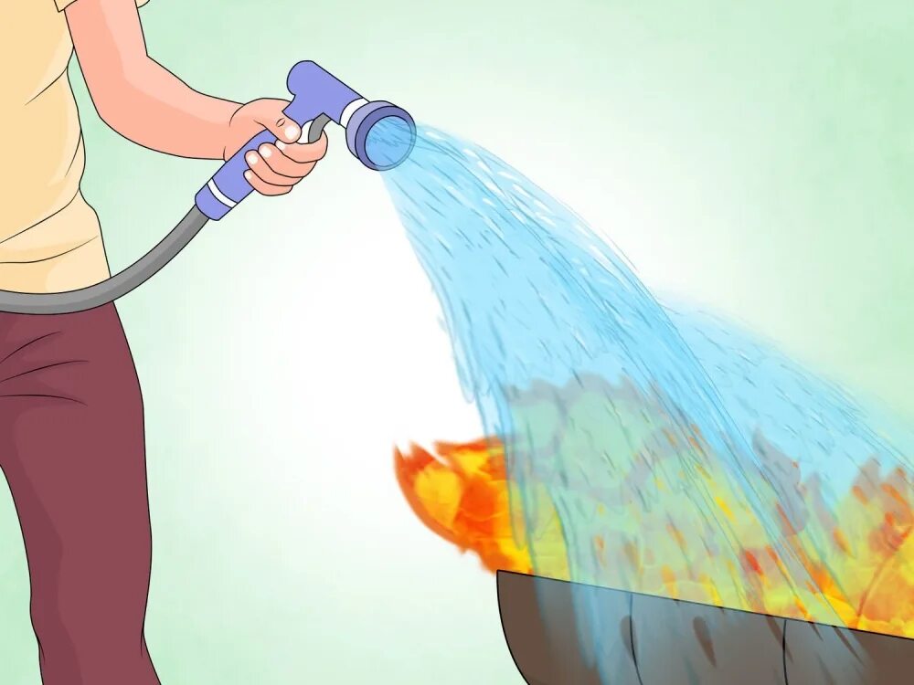 Тушение огня водой. Тушение костра. Тушить электроприборы водой. Тушение горящих электроприборов водой. Горение пыли.