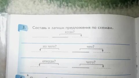 3 составь и запиши предложение к схеме
