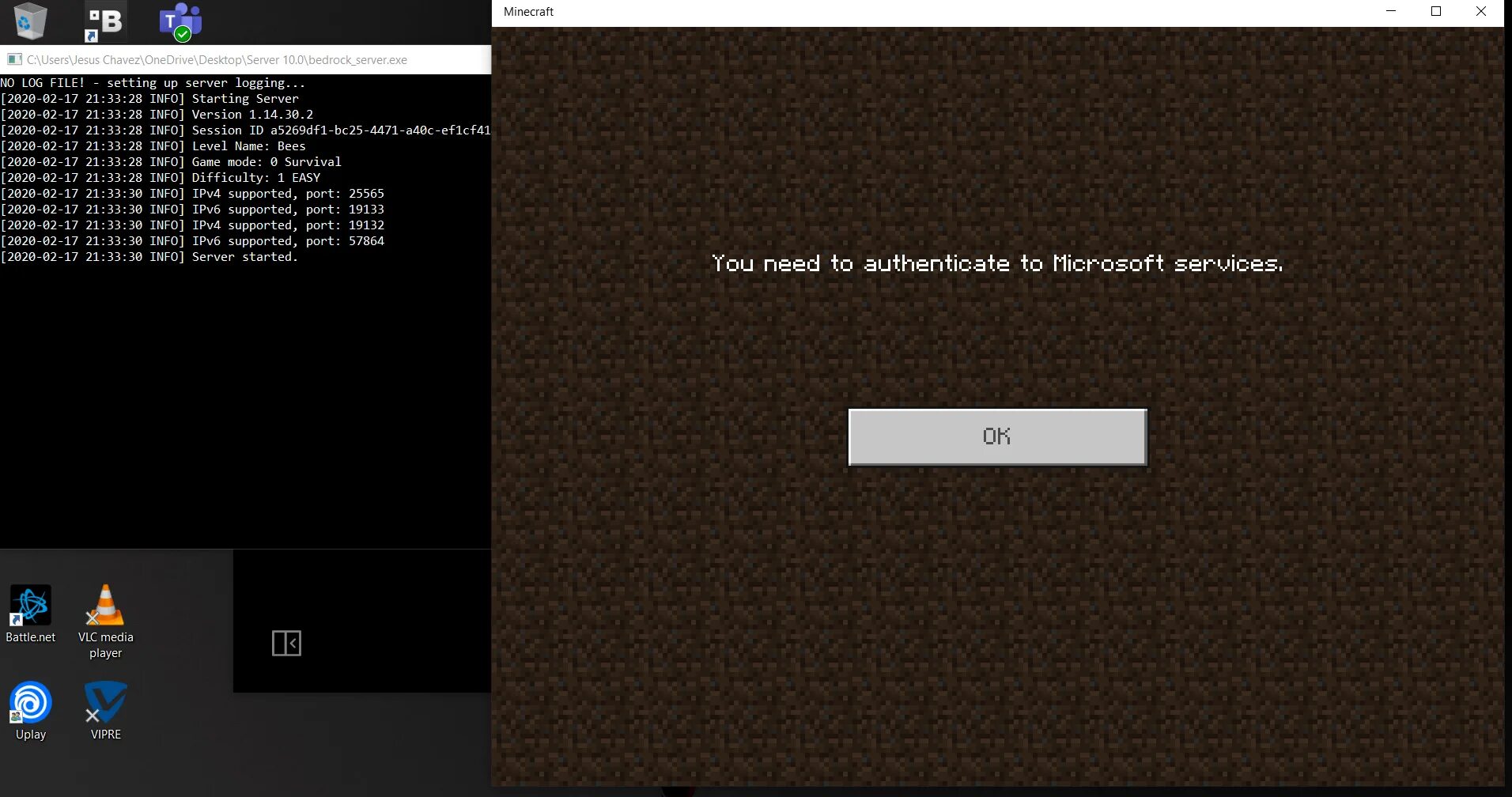 Failed to authenticate your connection hypixel