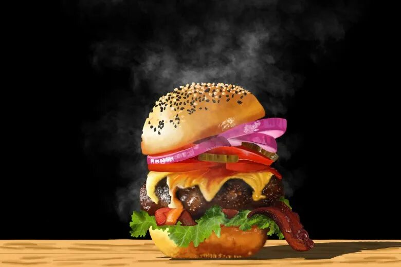 Про гамбургер. Сочный гамбургер. Бургер на черном фоне. Фаст фуд. Сочные бургеры.