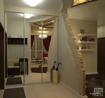 Зона прихожей в гостиной