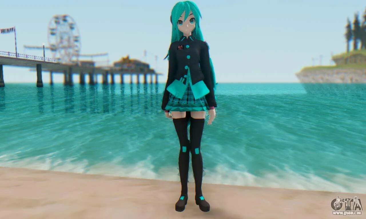 Скин хатсуне мику. Hatsune Miku GTA 5. ГТА Сан андреас Мику. Hatsune Miku Skin GTA sa. ГТА 5 скин Мику.