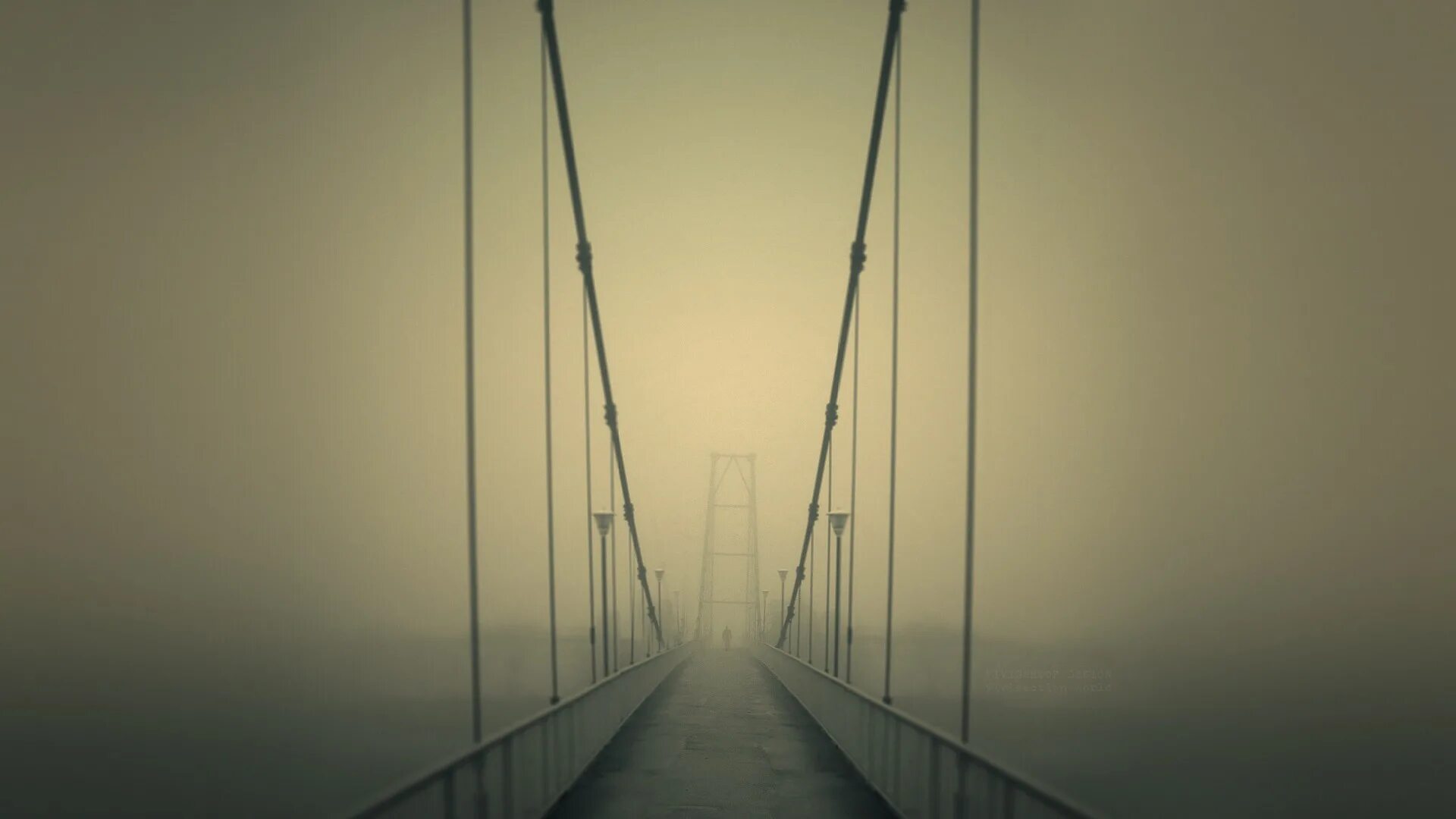 Мост в никуда. Мост в тумане. Подвесной мост в тумане. Мост уходящий в туман. Подвесной мост с перспективой.