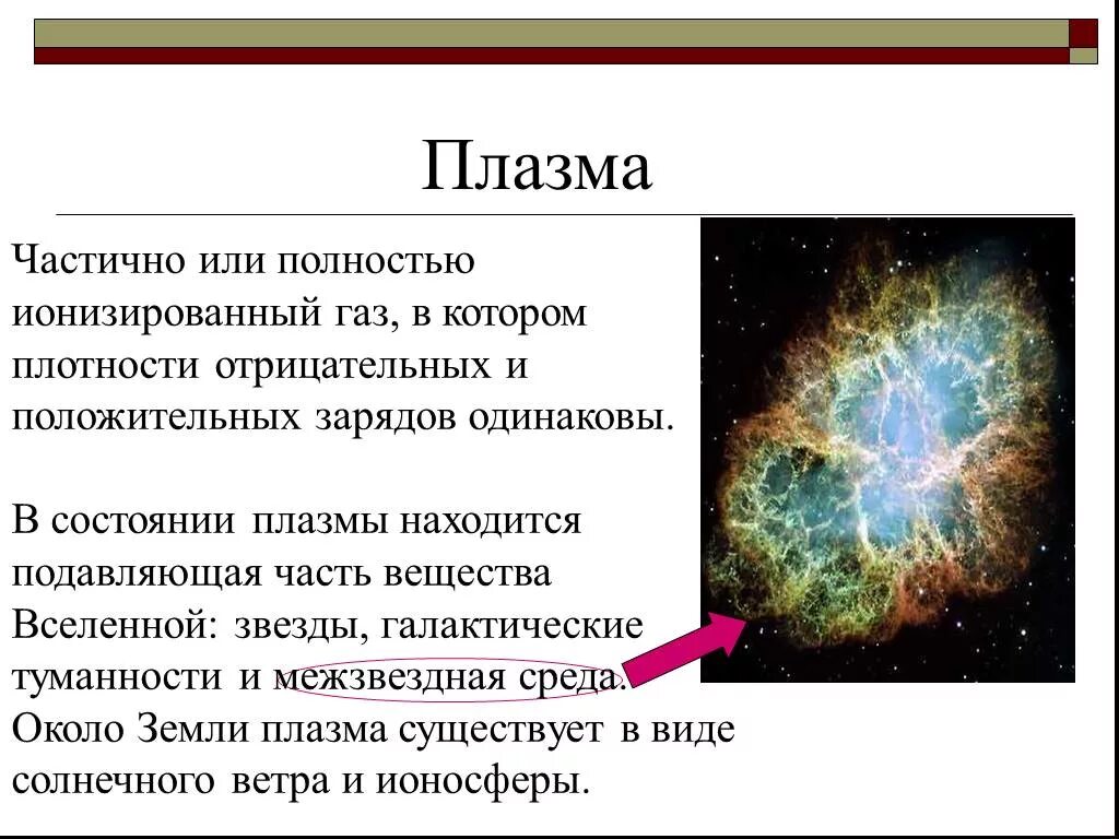 В состоянии плазмы находится
