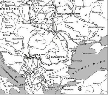 Название моря обозначенного на карте цифрой 1