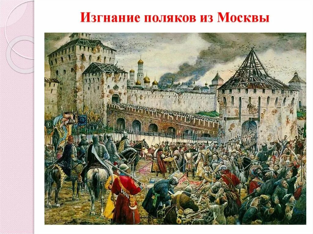 После освобождения москвы. Ополчение 1611. Э. Лисснер. Изгнание польских интервентов из Московского Кремля. 1908.. Лисснер изгнание польских интервентов из Московского Кремля. Народное ополчение Минина и Пожарского 1612.