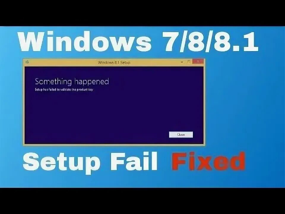 Setup has failed. Setup has failed