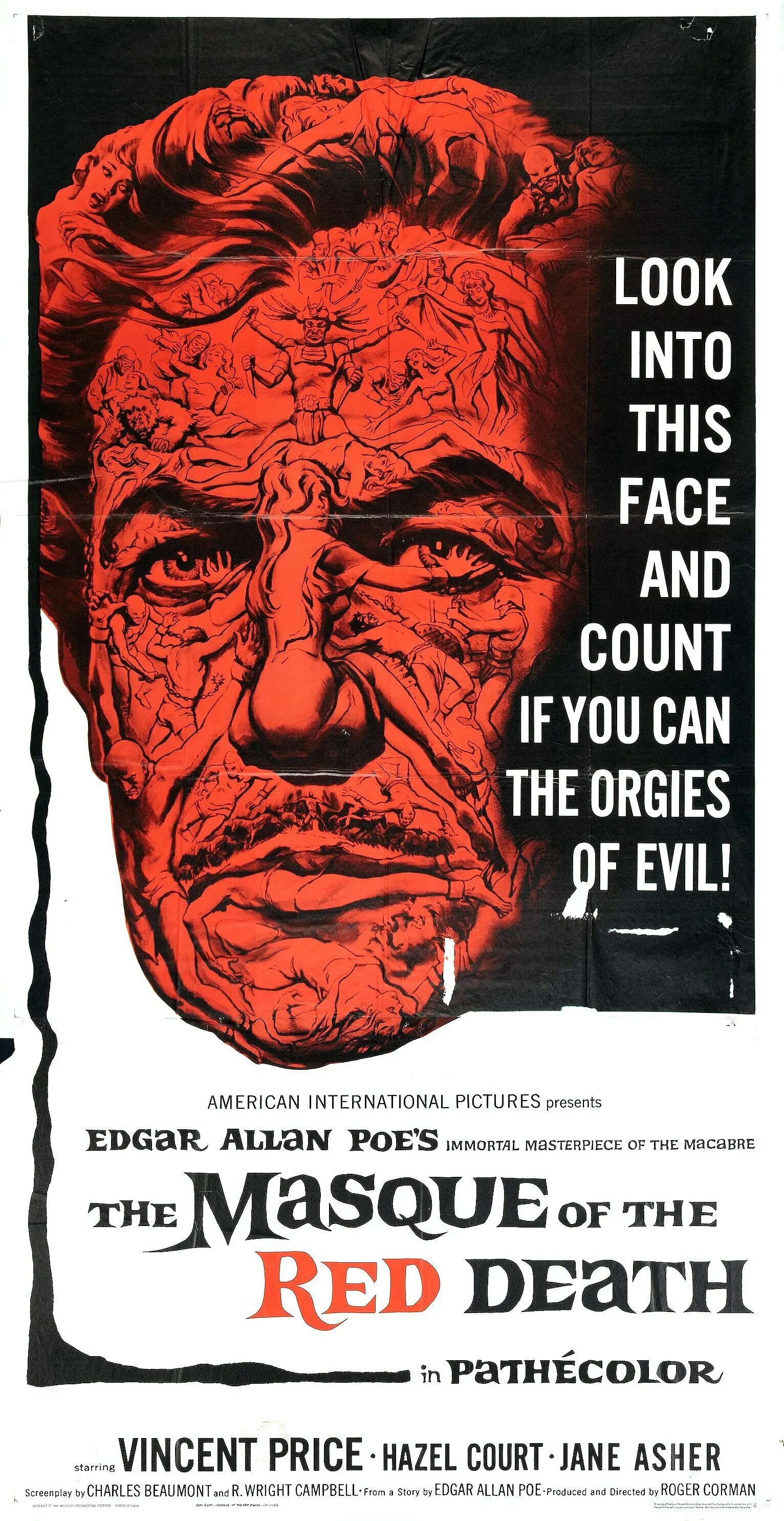 Красная маска книга. The Masque of the Red Death 1964. Красная маска Постер к фильму.