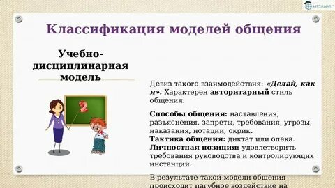 Модели педагогического общения