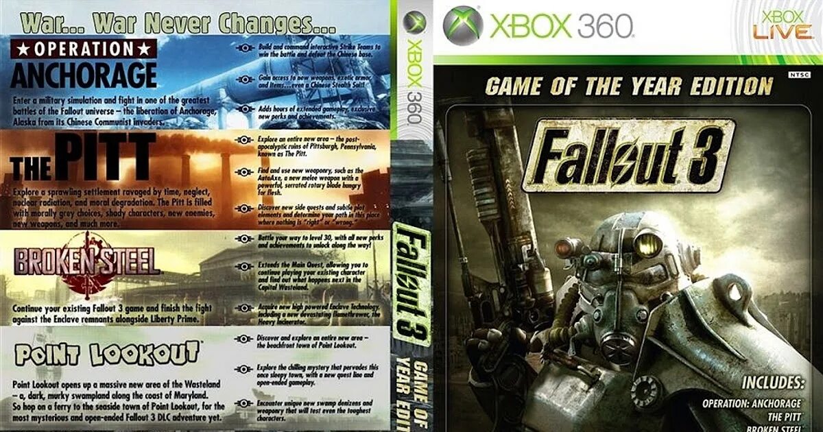 Игры game of the year edition. Fallout 3 GOTY Xbox 360. Fallout 3 Xbox 360 обложка. Фоллаут на хбокс 360. Fallout 3 GOTY Xbox 360 диски.