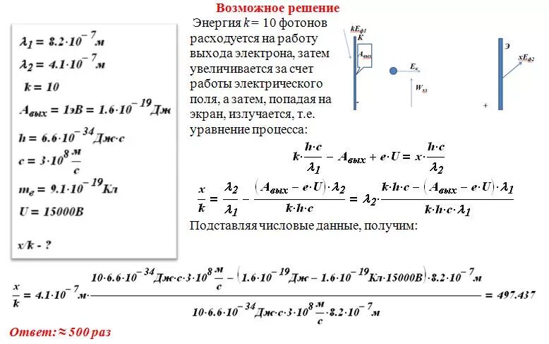 Работа выхода электрона. Определение работы выхода электронов. Мощность излучучателя фотонов. Формула для излучения падающего на поверхность. Энергия фотона некоторого излучения