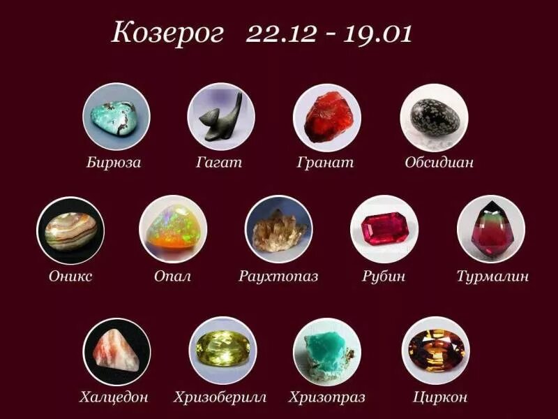 Какие драгоценные камни подходящие козерогу