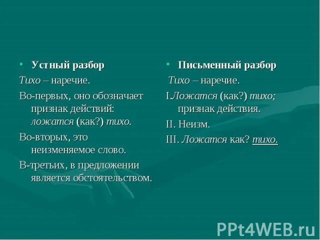 тихо морфологический. морфологический разбор наречия 7. схема морфологического разбора наречия. морфологический разбор наречия 7. морфология как разобрать.