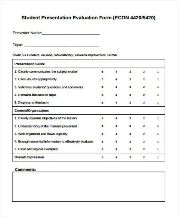 Presentation forms