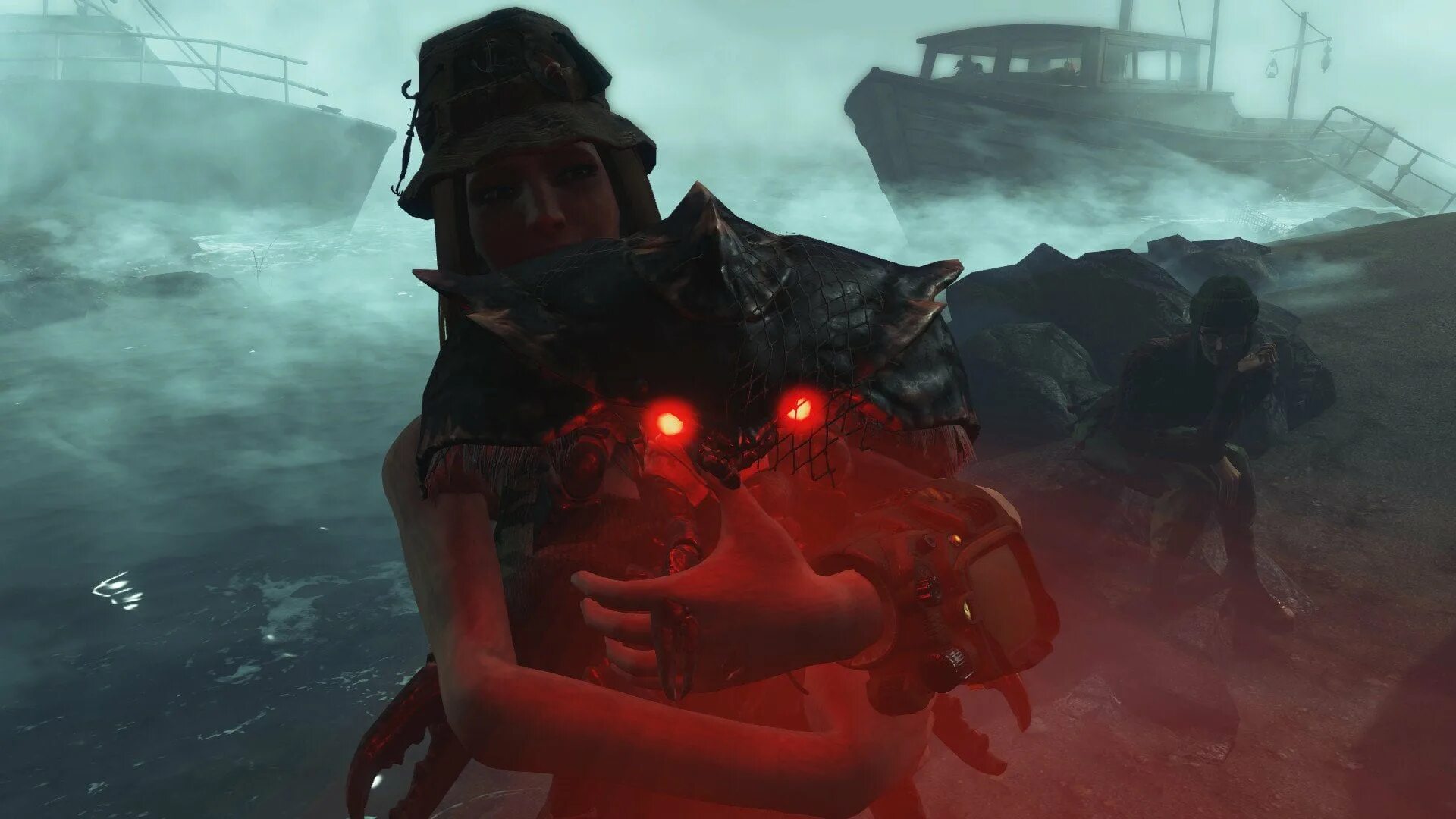Fallout 4 loot. Far harbor чудовища. туманник fallout 4. фар харбор туманник. фоллаут 4 аллен фар харбор.