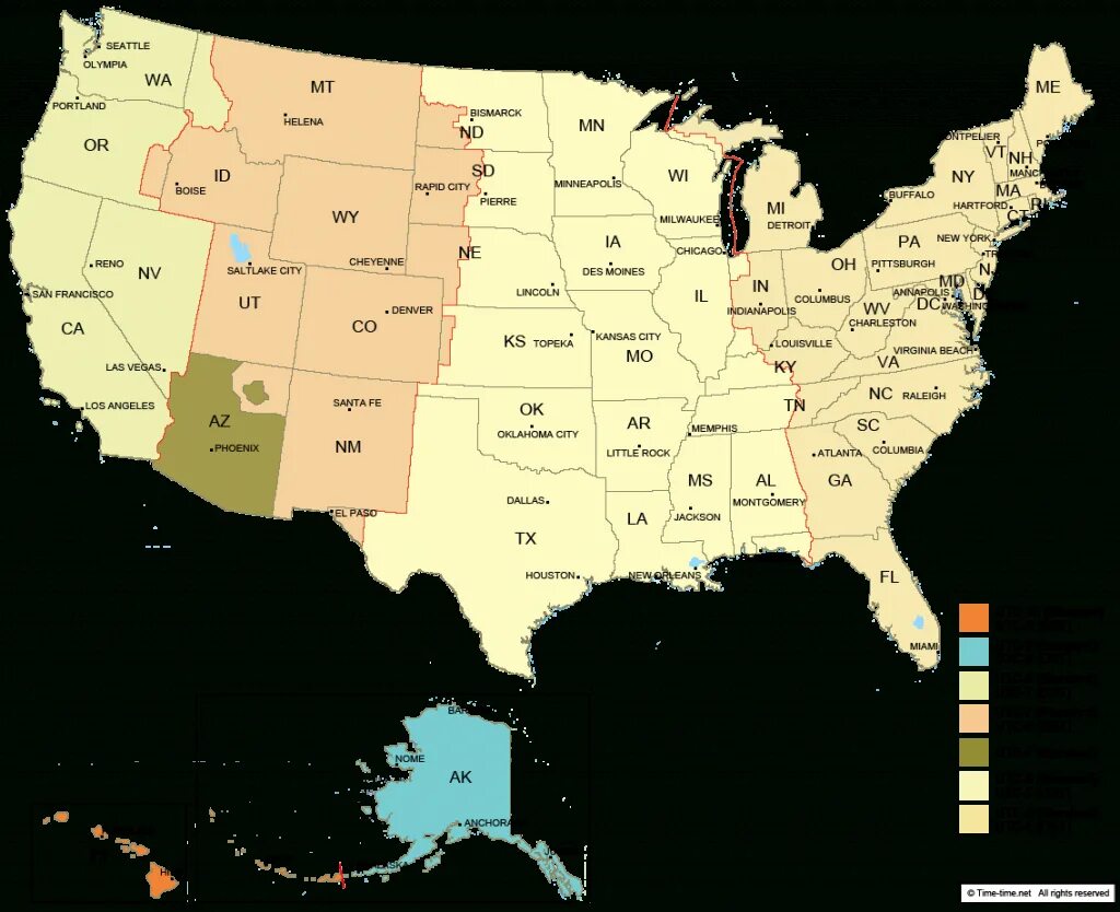 Время час америка. USA time Zone Map. USA Map States and time Zone. Time Zones of the United States of America. Time Zones in the United States.