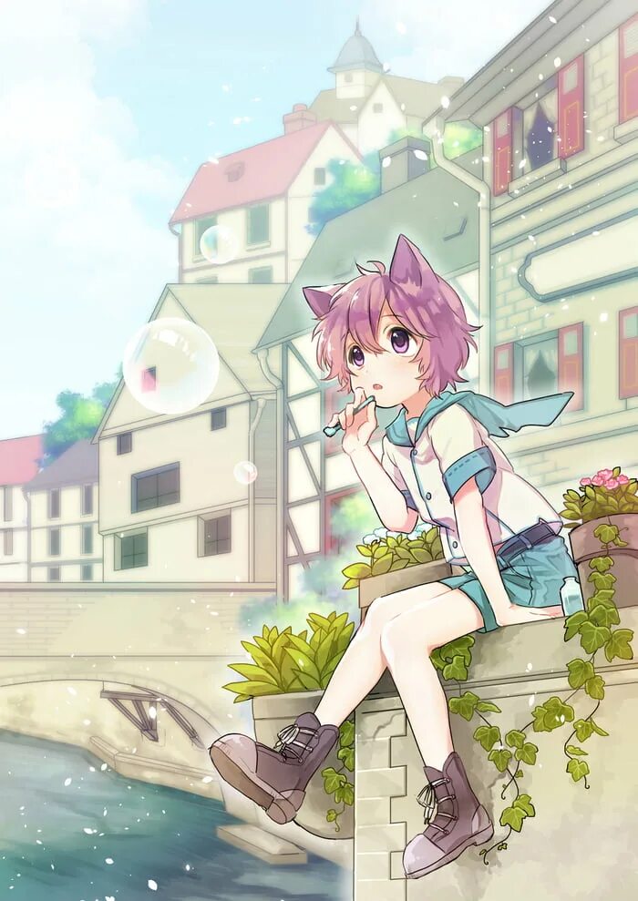 Strange neko town. Город неко. Strange neko town. Strange neko town. Город неко.