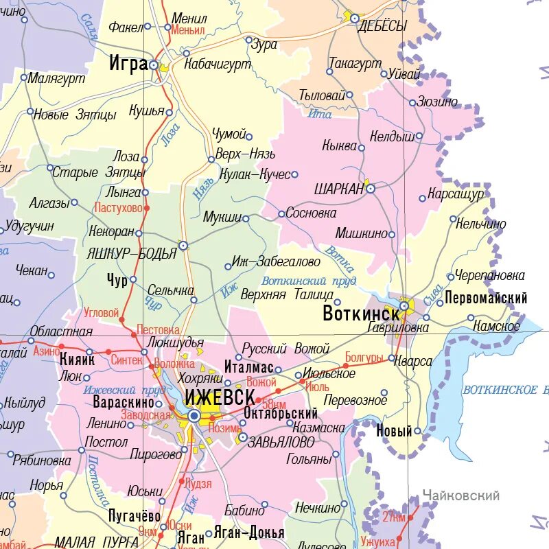 Где удмуртия на карте. Удмуртская Республика на карте. Карта Удмуртии с городами. Карта Удмуртии на карте России. Удмуртия на карте с кем граничит.
