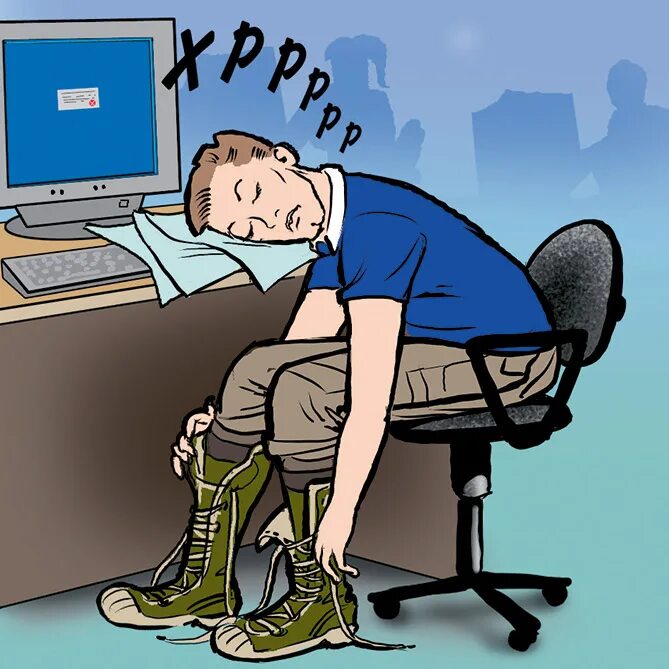 Компьютер работает целый день. Уставший программист. спит за компьютером. за компьютером карикатура. программист карикатура.