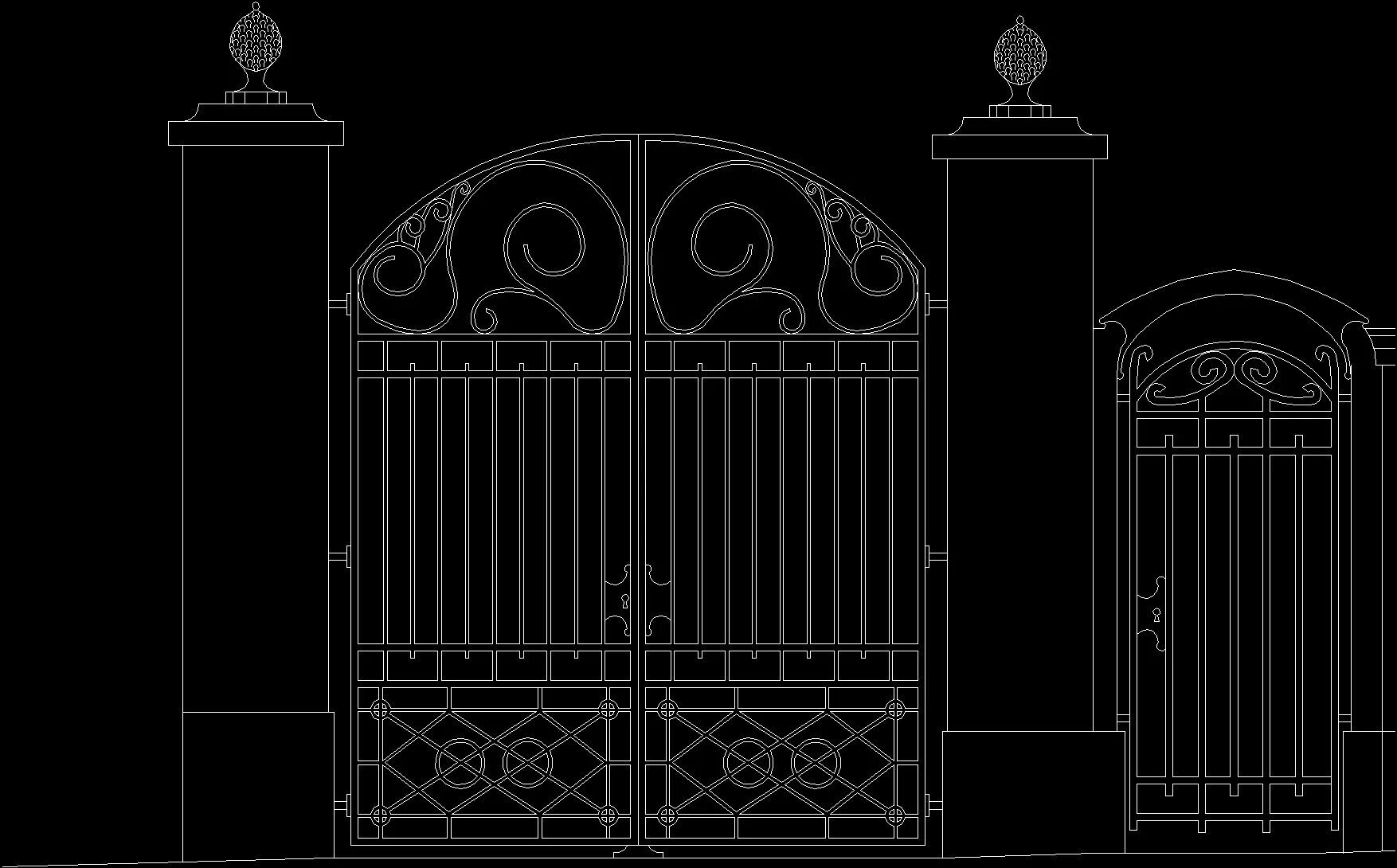 Autocad блок роллеты. 3д забор чертеж двг. Калитка dwg. Pts4000 dwg. Ворота распашные металлические автокад.