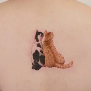 Small cat memorial tattoo