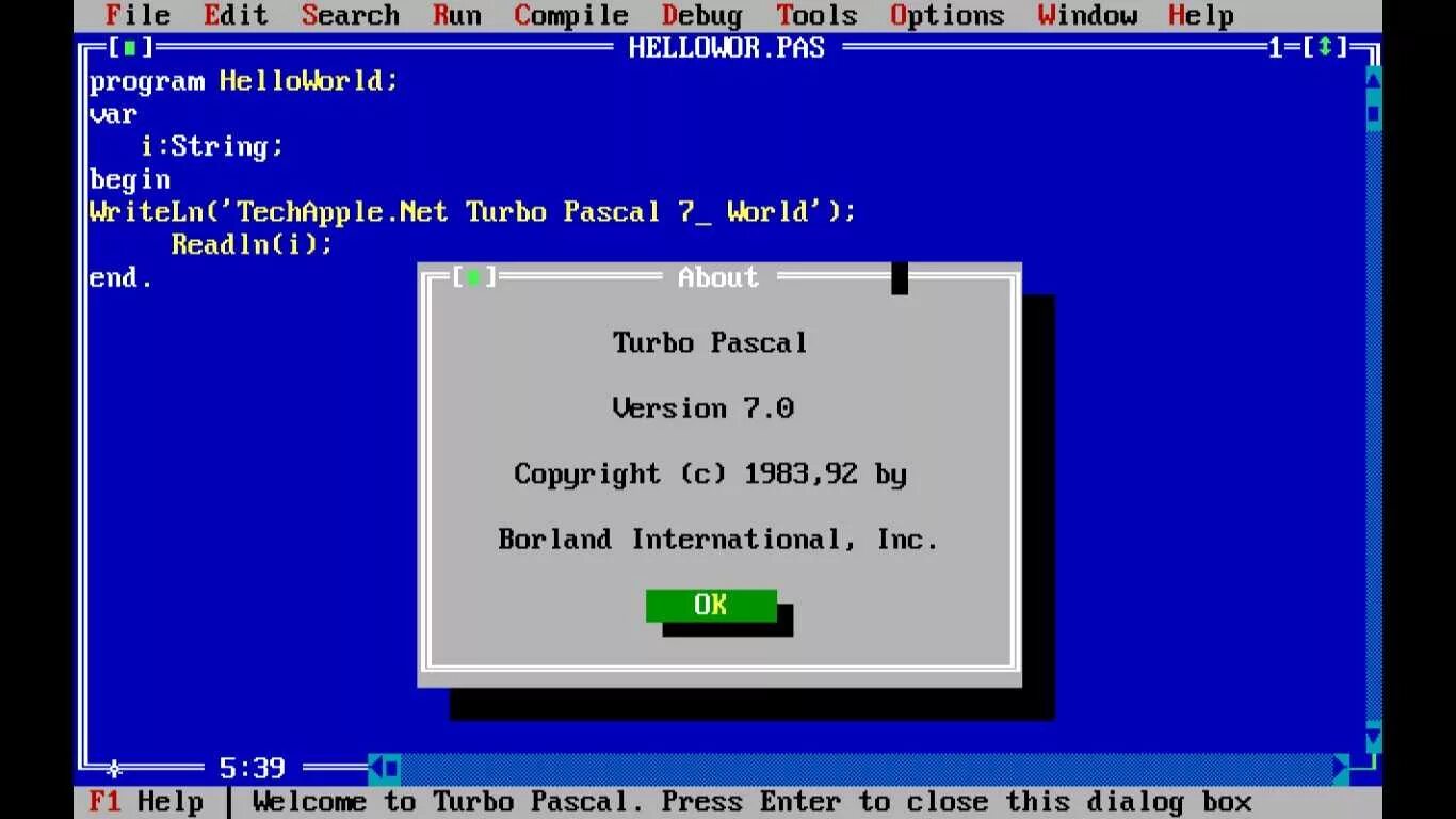 Turbo Pascal, версия 7.0.. Turbo Pascal dasturi. Turbo Pascal Интерфейс. Pascal 7 язык программирования. Pascal для windows 10