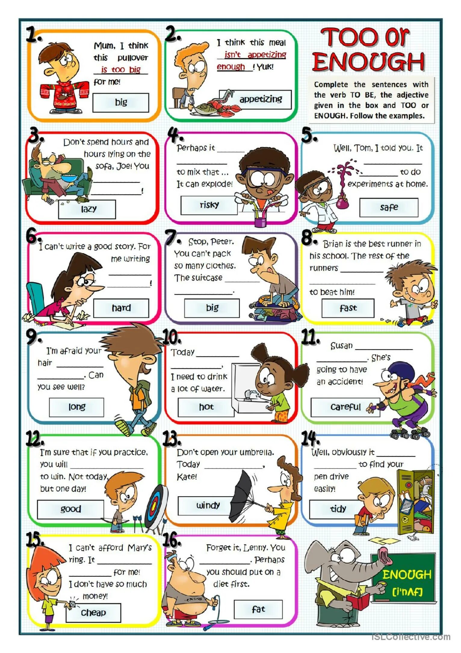 Fill in too or enough. Too enough упражнения. too enough worksheets. too enough as as worksheets. too or enough.