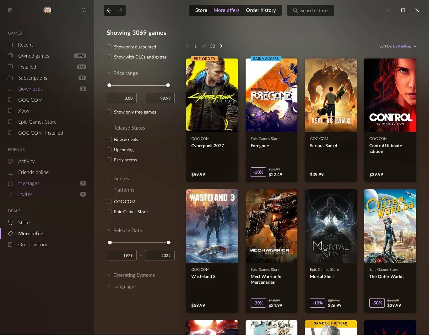 Epic games store загружайте игры. GOG Galaxy 2.0. GOG магазин игр. GOG лаунчер. Epic games игры.