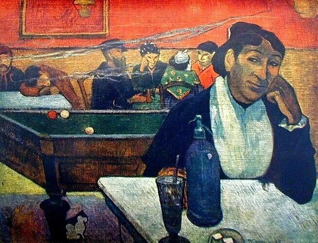 поль гоген ночное кафе. ван гог столик в кафе с абсентом. поль гоген кафе в арле 1888. поль гоген ночное кафе в арле. поль гоген кафе в арле.
