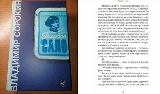 Книга Владимира Сорокина голубое сало 258 страница. Сорокин книга голубое сало.