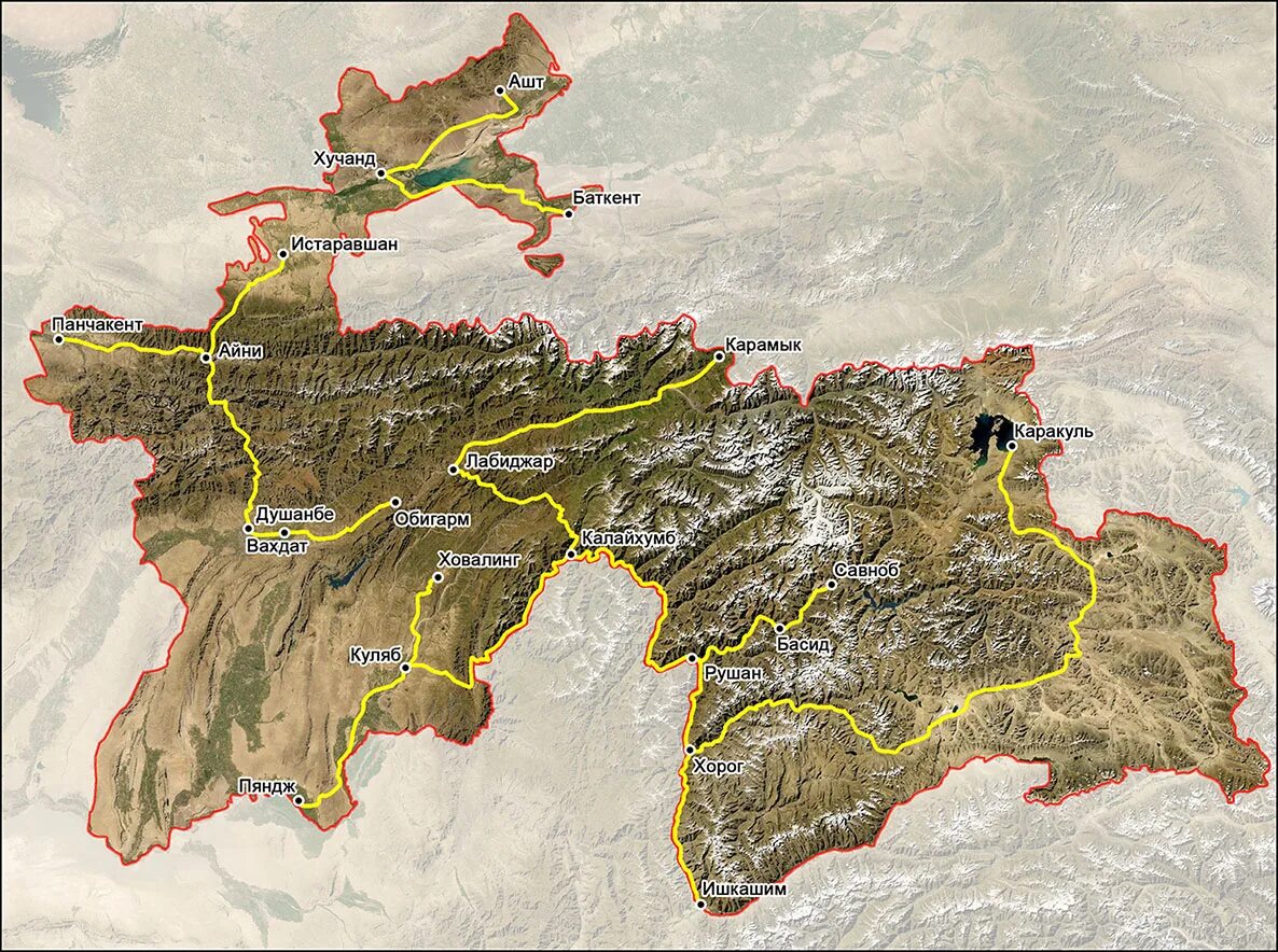 Через карта. Карта Таджикистан 2021. Карта Таджикистан 2020. Памир на карте Таджикистана.