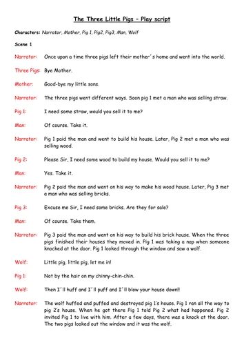 Play script for Kids. Play script. The easiest Fairytale role Play scripts for Kids. Short script