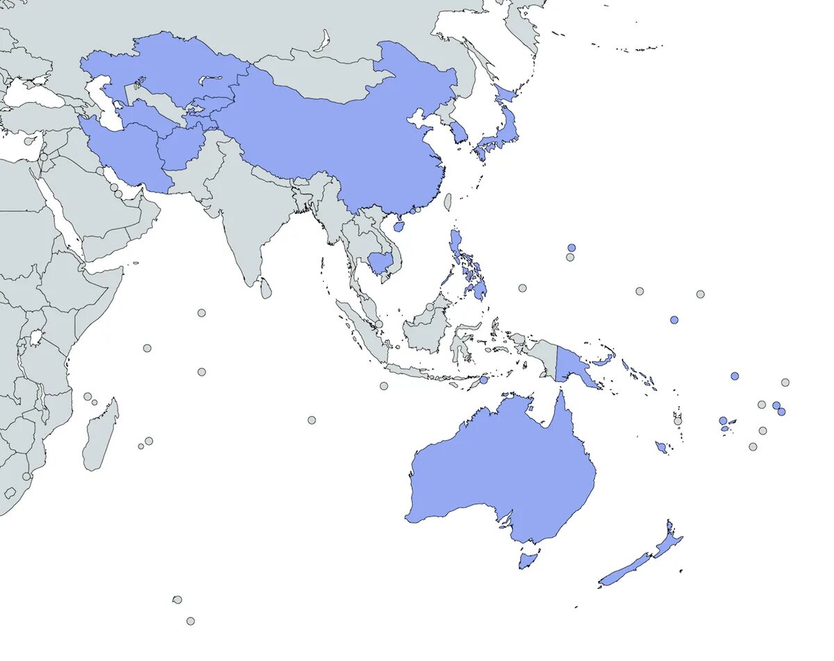 Самое большое государство азии. Страны Азии. Карта Тихоокеанского региона. Регион Азия и Океания. Богатые азиатские страны.
