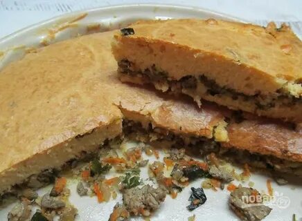 Пирог с печенью и картошкой в духовке