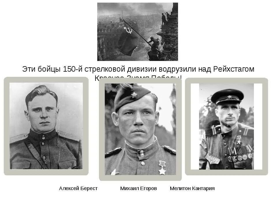 Кто водрузил знамя над рейхстагом в 1945. Кто водрузил знамя над рейхстагом в 1945. Кто воздвиг флаг над рейхстагом в 1945. Фамилия бойца водрузившего флаг над рейхстагом в 1945. Фамилии водрузивших знамя победы над рейхстагом в берлине.